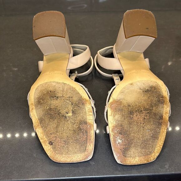 Marc Fischer-STUDDED BLOCK HEEL SANDAL IN LNALL/278 - Picture 9 of 13